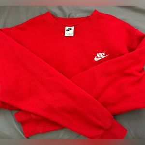 red nike crewneck